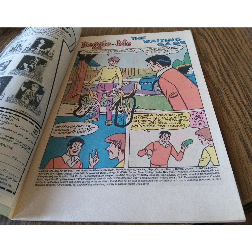 Reggie And Me #92 December 1976 Archie Comics
